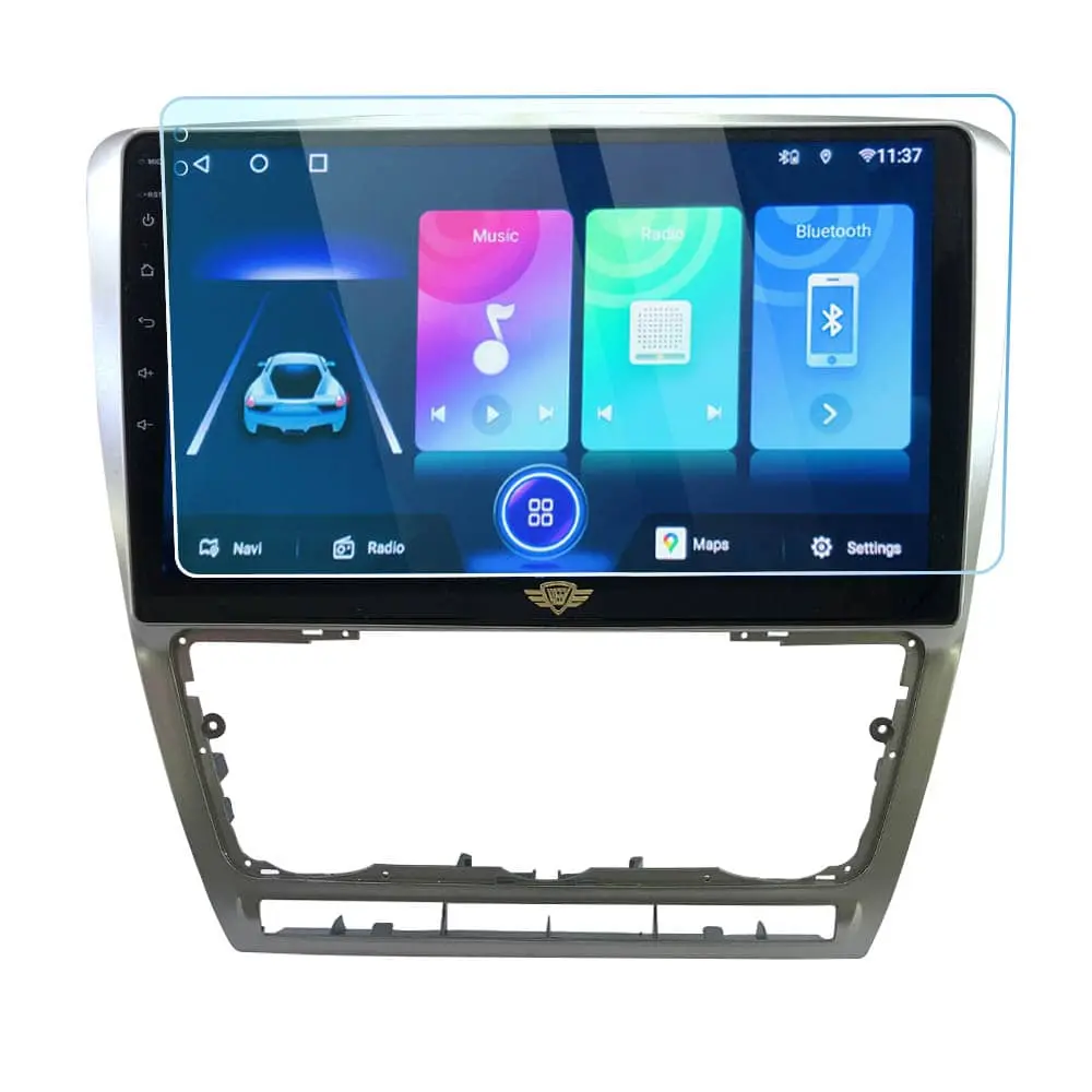 Ateen 10" inch Nano Tempered Glass /Touch Screen Navigation Car Transparent Display /Screen Protector Display Monitor Glass for Skoda Laura Double DIN Car Android Music System