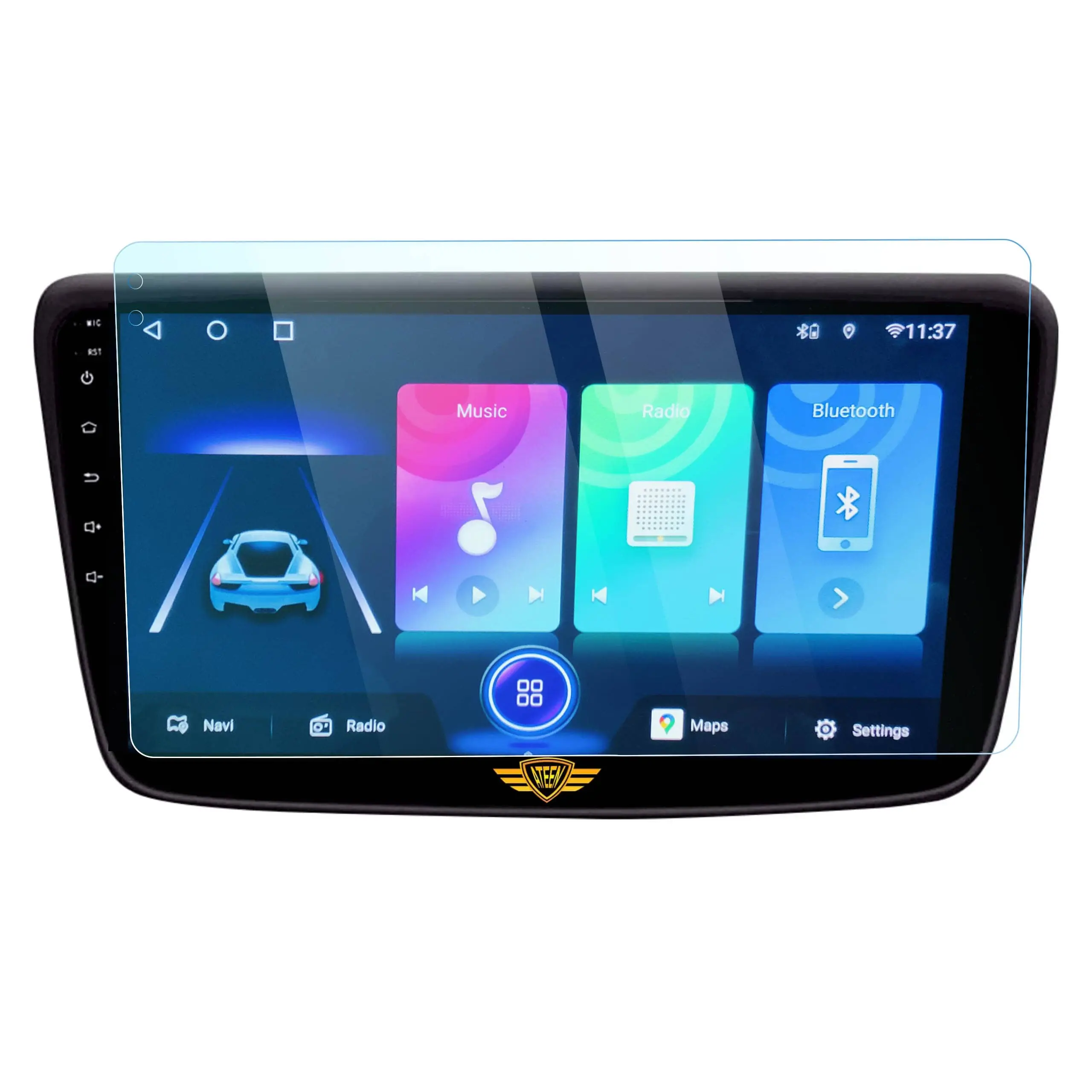 Ateen 9" inch Nano Tempered Glass /Touch Screen Navigation Car Transparent Display /Screen Protector Display Monitor Glass for Toyota Glanza Double DIN Car Android Music System