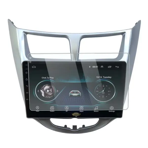 Ateen 9" inch  Screen Guard /Screen Protector Display Monitor Glass for Hyundai Verna Fluidic Double DIN Car Android Music System