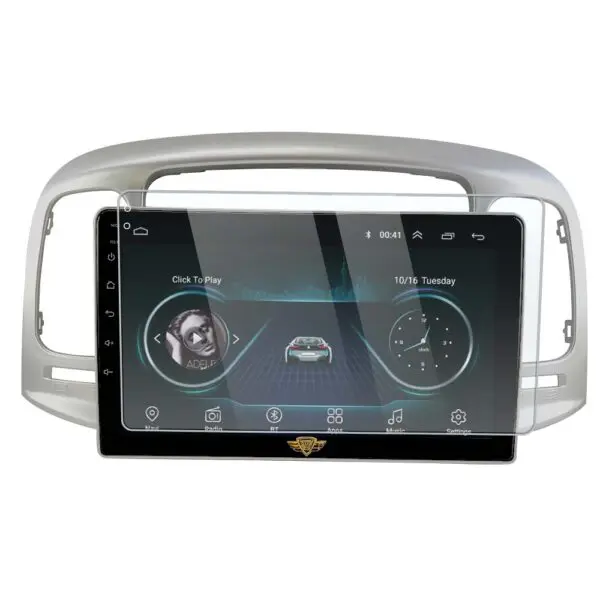 Ateen 9 inch Touch Screen Guard /Screen Protector Display Monitor Glass for Hyundai Old Verna Double DIN Car Android Music System