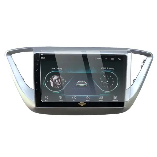 Ateen 9 inch Touch Screen Guard /Screen Protector Display Monitor Glass for Hyundai New Verna Double DIN Car Android Music System