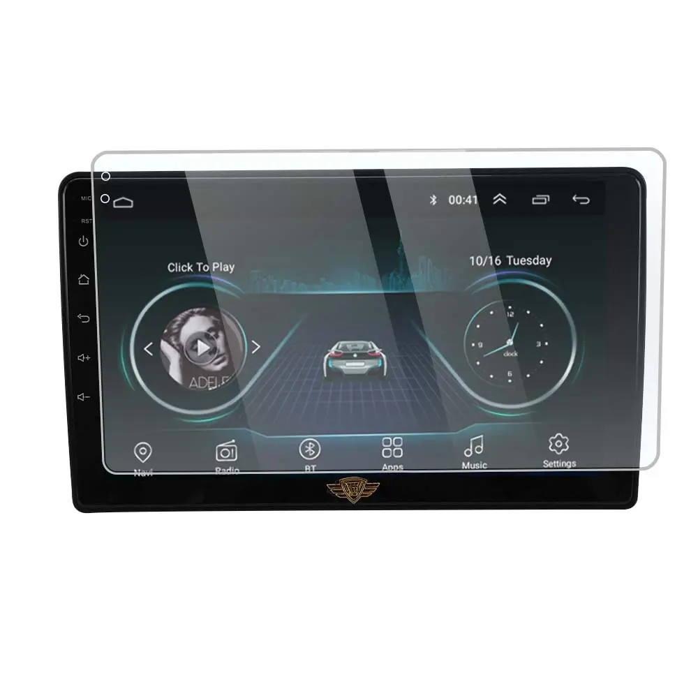 Ateen 10" inch  Screen Guard /Screen Protector Display Monitor Glass for Skoda Octavia Double DIN Car Android Music System