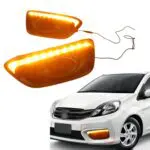 Honda Brio Function LED DRL Day Time Running Lights with Fog Lamps | Matrix Type Turn Indicator Signal - Image 3