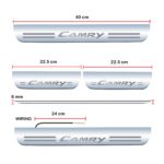 Car Door Foot Step Led Sill Plate Compatible for Toyota Camry  (Set of 4 pcs, Blue) - Image 3