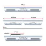 Car Door Foot Step Led Sill Plate Compatible for Toyota Corolla Altis (Set of 4 pcs, Blue) - Image 3