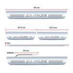 Car Door Foot Step Led Sill Plate Compatible for Toyota Glanza  (Set of 4 pcs, Blue) - Image 3