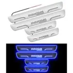 Car Door Foot Step Led Sill Plate Compatible for Toyota Innova Crysta (Set of 4 pcs, Blue)