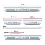 Car Door Foot Step Led Sill Plate Compatible for Toyota Land Cruiser Prado (Set of 4 pcs, Blue) - Image 3