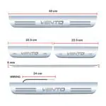Car Door Foot Step Led Sill Plate Compatible for Volkswagen Vento  (Set of 4 pcs, Blue) - Image 2