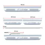Car Door Foot Step Led Sill Plate Compatible for  Skoda Fabia (Set of 4 pcs, Blue) - Image 3