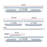 Car Door Foot Step Led Sill Plate Compatible for  Skoda Octavia (Set of 4 pcs, Blue) - Image 3
