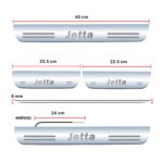 Car Door Foot Step Led Sill Plate Compatible for Volkswagen Jetta (Set of 4 pcs, Blue) - Image 2