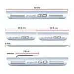Car Door Foot Step Led Sill Plate Compatible for Datsun Redi GO  (Set of 4 pcs, Blue) - Image 3