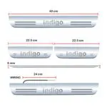 Car Door Foot Step Led Sill Plate Compatible for Tata Indigo  (Set of 4 pcs, Blue) - Image 3