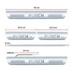 Car Door Foot Step Led Sill Plate Compatible for Tata punch  (Set of 4 pcs, Blue) - Image 3