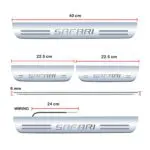 Car Door Foot Step Led Sill Plate Compatible for Tata Safari  (Set of 4 pcs, Blue) - Image 3