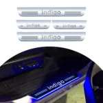 Car Door Foot Step Led Sill Plate Compatible for Tata Indigo  (Set of 4 pcs, Blue)