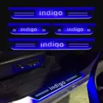 Car Door Foot Step Led Sill Plate Compatible for Tata Indigo  (Set of 4 pcs, Blue) - Image 2