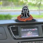 Adiyogi Statue with Rudraksha Mala for Car Accessories for Dashboard, Pooja & Gift,Decore Items for Home & Office, Made in India - Image 4