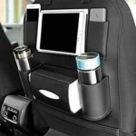 Car Back Seat Storage Organizer - PU Leather Car Seat Back Protection [7 Separate compartments] Universal Multi Pocket Backseat Storage Hanger for Mobiles,Bottles,Magazines,Tissue Box