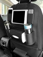 Car Back Seat Storage Organizer - PU Leather Car Seat Back Protection [7 Separate compartments] Universal Multi Pocket Backseat Storage Hanger for Mobiles,Bottles,Magazines,Tissue Box