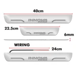 Car Door Foot Step Led Sill Plate Compatible for Toyota Innova Crysta (Set of 4 pcs, Blue) - Image 3