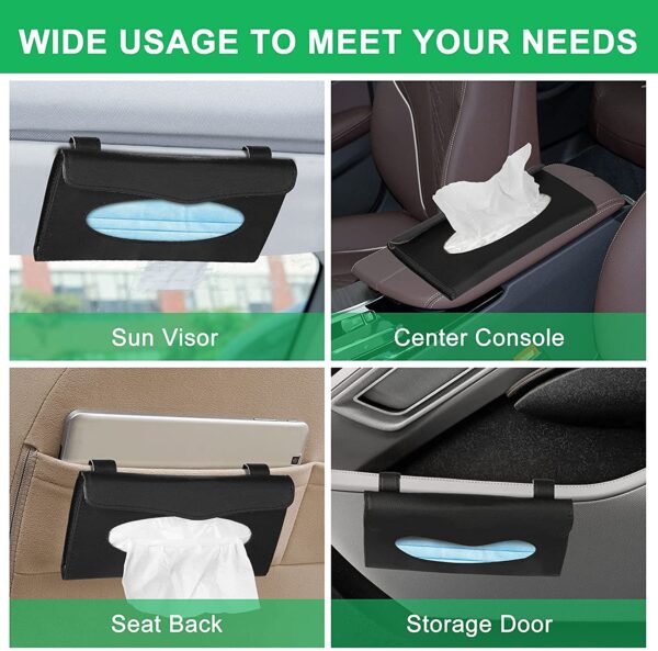 Tissue box holder for store car sun visor