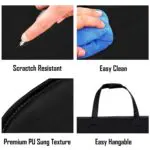 Car Back Seat Storage Organizer - PU Leather Car Seat Back Protection [7 Separate compartments] Universal Multi Pocket Backseat Storage Hanger for Mobiles,Bottles,Magazines,Tissue Box - Image 3