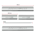 Ateen Door Sill/Foot step Stainless Steel Plates Set Of 4 For MG Astor