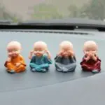 Cute Doll 4 Cute Monk Sets Car Decoration Interior Dashboard Accessories