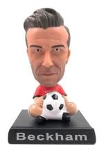 Football Superstars David Beckham Bobble Head Action Figure Mobile Holder for Car Dashboard