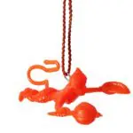 Orange Flying Lord Hanuman Hanging Idol for Car Decoration - Image 2