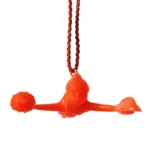 Orange Flying Lord Hanuman Hanging Idol for Car Decoration
