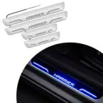 Car Door Foot Step Led Sill Plate Compatible for Tata Harrier  (Set of 4 pcs, Blue)