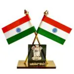 Indian Flag for Car Dashboard in Satyamev Jayte Design
