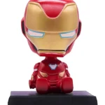 Iron Man Bobble Head Action Figure Mobile Holder for Car Dashboard