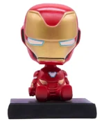 Iron Man Bobble Head Action Figure Mobile Holder for Car Dashboard