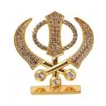 Sikh Religious Khanda Showpiece Item for Car Dashboard Decorations