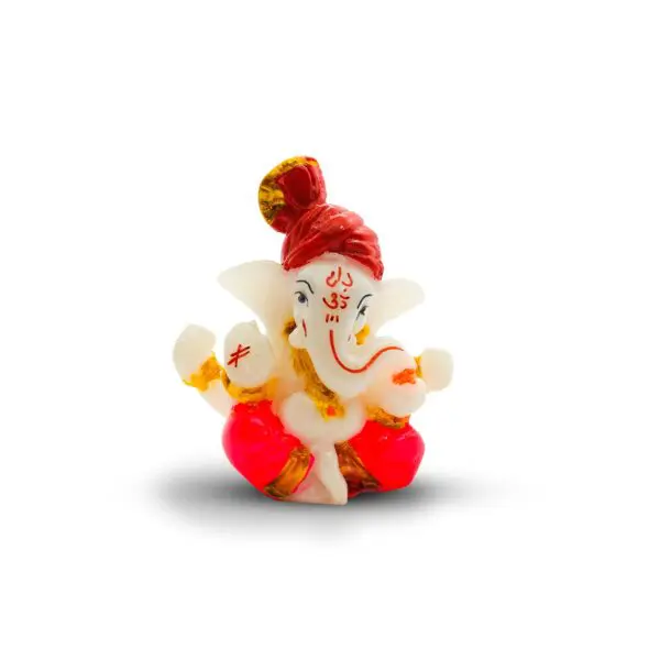 Lord Ganesha Idols for Car Decor Showpiece  Multicolor, 5.3 cm x 5.7 cm x 2 cm)