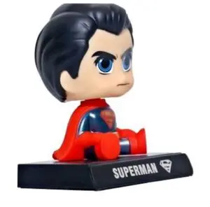 Superman Bobble Head Action Figure Mobile Holder for Car Dashboard