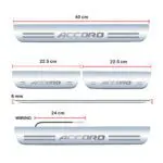Car Door Foot Step Led Sill Plate Compatible for Honda  Accord (Set of 4 pcs, Blue) - Image 2