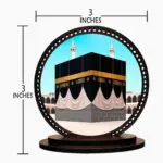 Wood Allah Hanging & Mecca Madina Car Dashboard Showpiece - Image 3