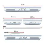 Car Door Foot Step Led Sill Plate Compatible for Suzuki Alto (Set of 4 pcs, Blue) - Image 2