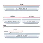 Car Door Foot Step Led Sill Plate Compatible for Suzuki Alto 800  (Set of 4 pcs, Blue) - Image 2