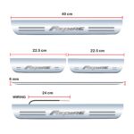 Car Door Foot Step Led Sill Plate Compatible for Ford  Aspire (Set of 4 pcs, Blue) - Image 2