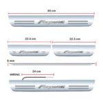 Car Door Foot Step Led Sill Plate Compatible for Ford  Aspire (Set of 4 pcs, Blue) - Image 2