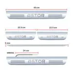 Car Door Foot Step Led Sill Plate Compatible for MG Astor (Set of 4 pcs, Blue) - Image 2