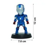 Solar Powered Iron Man War Machine Bobble head Action Figure Toy Car Mount - Image 3