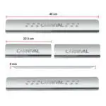 Ateen Door Sill/Foot step Stainless Steel Plates Set Of 4 For Kia Carnival