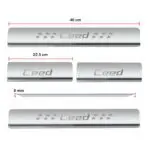 Ateen Door Sill/Foot step Stainless Steel Plates Set Of 4 For Kia Ceed